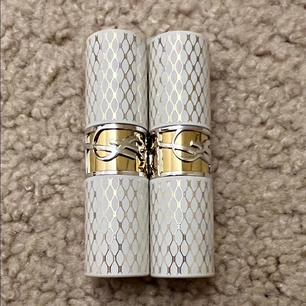 YSL White and Gold Lipstick Set